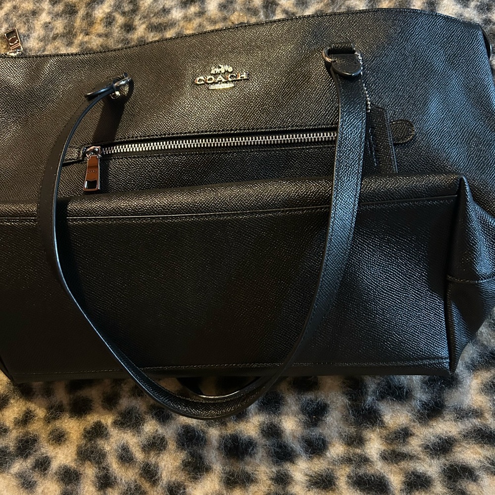 Coach Black Saffiano Leather Laptop Bag
